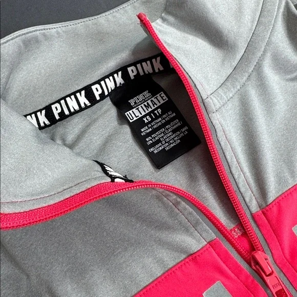 Victoria's Secret Pink and Gray Half-Zip Pullover - Picture 3 of 8